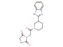 3-{2-[3-(1H-benzimidazol-2-yl)-1-piperidinyl]-2-oxoethyl}-2,4-imidazolidinedione