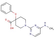 1-[4-(methylamino)pyrimidin-2-yl]-4-phenoxypiperidine-4-carboxylic acid