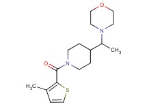 4-(1-{1-[(3-methyl-2-thienyl)carbonyl]-4-piperidinyl}ethyl)morpholine