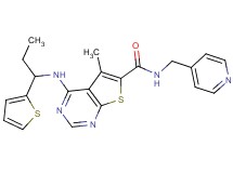 5-methyl-N-(4-pyridinylmethyl)-4-{[1-(2-thienyl)propyl]amino}thieno[2,3-d]pyrimidine-6-carboxamide