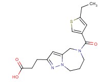 3-{5-[(5-ethyl-3-thienyl)carbonyl]-5,6,7,8-tetrahydro-4H-pyrazolo[1,5-a][1,4]diazepin-2-yl}propanoic acid