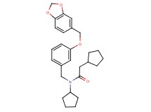 N-[3-(1,3-benzodioxol-5-ylmethoxy)benzyl]-N,2-dicyclopentylacetamide