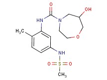 6-hydroxy-N-{2-methyl-5-[(methylsulfonyl)amino]phenyl}-1,4-oxazepane-4-carboxamide