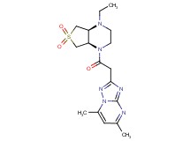 2-{2-[(4aS*,7aR*)-4-ethyl-6,6-dioxidohexahydrothieno[3,4-b]pyrazin-1(2H)-yl]-2-oxoethyl}-5,7-dimethyl[1,2,4]triazolo[1,5-a]pyrimidine