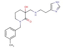 3-hydroxy-3-({[2-(1H-imidazol-4-yl)ethyl]amino}methyl)-1-(3-methylbenzyl)piperidin-2-one