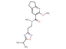 N-[2-(5-isopropyl-1,2,4-oxadiazol-3-yl)ethyl]-2-methoxy-N-methyl-6,7-dihydro-5H-cyclopenta[b]pyridine-3-carboxamide