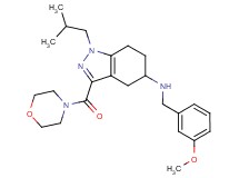 1-isobutyl-N-(3-methoxybenzyl)-3-(4-morpholinylcarbonyl)-4,5,6,7-tetrahydro-1H-indazol-5-amine