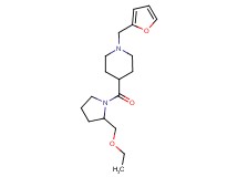 4-{[2-(ethoxymethyl)-1-pyrrolidinyl]carbonyl}-1-(2-furylmethyl)piperidine