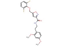 5-[(2,6-difluorophenoxy)methyl]-N-[2-(2,4-dimethoxyphenyl)ethyl]-3-isoxazolecarboxamide