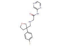 2-({[3-(4-fluorophenyl)tetrahydrofuran-3-yl]methyl}amino)-N-pyrazin-2-ylacetamide