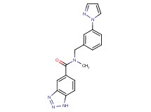 N-methyl-N-[3-(1H-pyrazol-1-yl)benzyl]-1H-1,2,3-benzotriazole-5-carboxamide