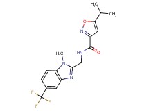 5-isopropyl-N-{[1-methyl-5-(trifluoromethyl)-1H-benzimidazol-2-yl]methyl}-3-isoxazolecarboxamide