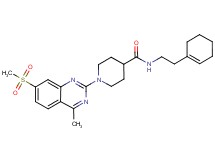N-[2-(1-cyclohexen-1-yl)ethyl]-1-[4-methyl-7-(methylsulfonyl)-2-quinazolinyl]-4-piperidinecarboxamide