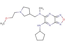 N'-cyclopentyl-N-{[1-(2-methoxyethyl)-3-pyrrolidinyl]methyl}-N-methyl[1,2,5]oxadiazolo[3,4-b]pyrazine-5,6-diamine