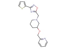 2-{[(1-{[3-(2-thienyl)-1,2,4-oxadiazol-5-yl]methyl}-3-piperidinyl)oxy]methyl}pyridine