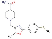1-({5-methyl-2-[4-(methylthio)phenyl]-1,3-oxazol-4-yl}methyl)piperidine-4-carboxamide