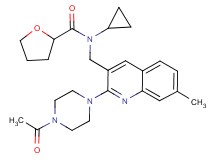 N-{[2-(4-acetyl-1-piperazinyl)-7-methyl-3-quinolinyl]methyl}-N-cyclopropyltetrahydro-2-furancarboxamide