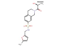 2-[(2S)-2-hydroxypropanoyl]-N-[(5-methyl-2-furyl)methyl]-1,2,3,4-tetrahydroisoquinoline-7-sulfonamide