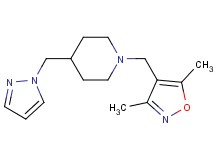 1-[(3,5-dimethyl-4-isoxazolyl)methyl]-4-(1H-pyrazol-1-ylmethyl)piperidine trifluoroacetate
