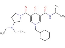 1-(cyclohexylmethyl)-5-{[3-(diethylamino)-1-pyrrolidinyl]carbonyl}-N-isopropyl-4-oxo-1,4-dihydro-3-pyridinecarboxamide