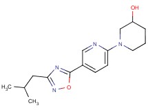 1-[5-(3-isobutyl-1,2,4-oxadiazol-5-yl)pyridin-2-yl]piperidin-3-ol