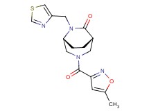 (1S*,5R*)-3-[(5-methyl-3-isoxazolyl)carbonyl]-6-(1,3-thiazol-4-ylmethyl)-3,6-diazabicyclo[3.2.2]nonan-7-one