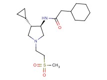2-cyclohexyl-N-{rel-(3R,4S)-4-cyclopropyl-1-[2-(methylsulfonyl)ethyl]-3-pyrrolidinyl}acetamide hydrochloride