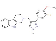 2-{[3-(3-fluoro-4-methoxyphenyl)-1H-pyrazol-4-yl]methyl}-2,3,4,9-tetrahydro-1H-beta-carboline