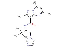 N-[1-(1H-imidazol-1-ylmethyl)-2,2-dimethylpropyl]-2,5,7-trimethylpyrazolo[1,5-a]pyrimidine-3-carboxamide