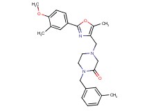 4-{[2-(4-methoxy-3-methylphenyl)-5-methyl-1,3-oxazol-4-yl]methyl}-1-(3-methylbenzyl)-2-piperazinone