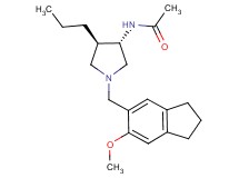 N-{(3S*,4R*)-1-[(6-methoxy-2,3-dihydro-1H-inden-5-yl)methyl]-4-propyl-3-pyrrolidinyl}acetamide