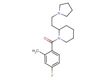 1-(4-fluoro-2-methylbenzoyl)-2-[2-(1-pyrrolidinyl)ethyl]piperidine