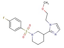 1-[(4-fluorophenyl)sulfonyl]-3-[1-(2-methoxyethyl)-1H-imidazol-2-yl]piperidine
