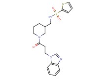 N-({1-[3-(1H-benzimidazol-1-yl)propanoyl]-3-piperidinyl}methyl)-2-thiophenesulfonamide
