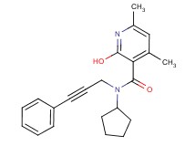 N-cyclopentyl-2-hydroxy-4,6-dimethyl-N-(3-phenyl-2-propyn-1-yl)nicotinamide