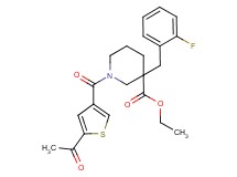 ethyl 1-[(5-acetyl-3-thienyl)carbonyl]-3-(2-fluorobenzyl)-3-piperidinecarboxylate