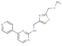 N-({2-[(methylthio)methyl]-1,3-thiazol-4-yl}methyl)-4-(4-pyridinyl)-2-pyrimidinamine