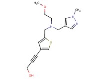 3-[5-({(2-methoxyethyl)[(1-methyl-1H-pyrazol-4-yl)methyl]amino}methyl)-3-thienyl]prop-2-yn-1-ol