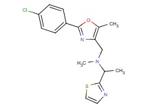N-{[2-(4-chlorophenyl)-5-methyl-1,3-oxazol-4-yl]methyl}-N-methyl-1-(1,3-thiazol-2-yl)ethanamine