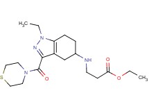 ethyl N-[1-ethyl-3-(4-thiomorpholinylcarbonyl)-4,5,6,7-tetrahydro-1H-indazol-5-yl]-beta-alaninate