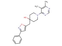 1-(5,6-dimethylpyrimidin-4-yl)-4-[(3-phenylisoxazol-5-yl)methyl]piperidin-4-ol