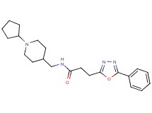 N-[(1-cyclopentyl-4-piperidinyl)methyl]-3-(5-phenyl-1,3,4-oxadiazol-2-yl)propanamide
