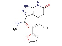 4-[(E)-2-(2-furyl)-1-methylvinyl]-N-methyl-6-oxo-4,5,6,7-tetrahydro-1H-pyrazolo[3,4-b]pyridine-3-carboxamide