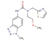 N-(2-methoxyethyl)-N'-(1-methyl-1H-1,2,3-benzotriazol-5-yl)-N-(1,3-thiazol-2-ylmethyl)urea