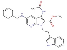 methyl 3-(acetylamino)-5-[(3-cyclohexen-1-ylmethyl)amino]-1-[2-(1H-indol-3-yl)ethyl]-1H-pyrrolo[2,3-b]pyridine-2-carboxylate