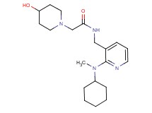 N-({2-[cyclohexyl(methyl)amino]-3-pyridinyl}methyl)-2-(4-hydroxy-1-piperidinyl)acetamide