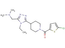 1-(5-{1-[(5-chloro-2-thienyl)carbonyl]piperidin-4-yl}-4-ethyl-4H-1,2,4-triazol-3-yl)-N,N-dimethylmethanamine