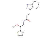 N-[2-methoxy-2-(2-thienyl)ethyl]-3-(4,5,6,7-tetrahydro-1H-indazol-3-yl)propanamide