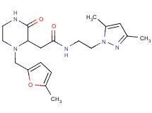 N-[2-(3,5-dimethyl-1H-pyrazol-1-yl)ethyl]-2-{1-[(5-methyl-2-furyl)methyl]-3-oxo-2-piperazinyl}acetamide