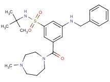 3-(benzylamino)-N-(tert-butyl)-5-[(4-methyl-1,4-diazepan-1-yl)carbonyl]benzenesulfonamide